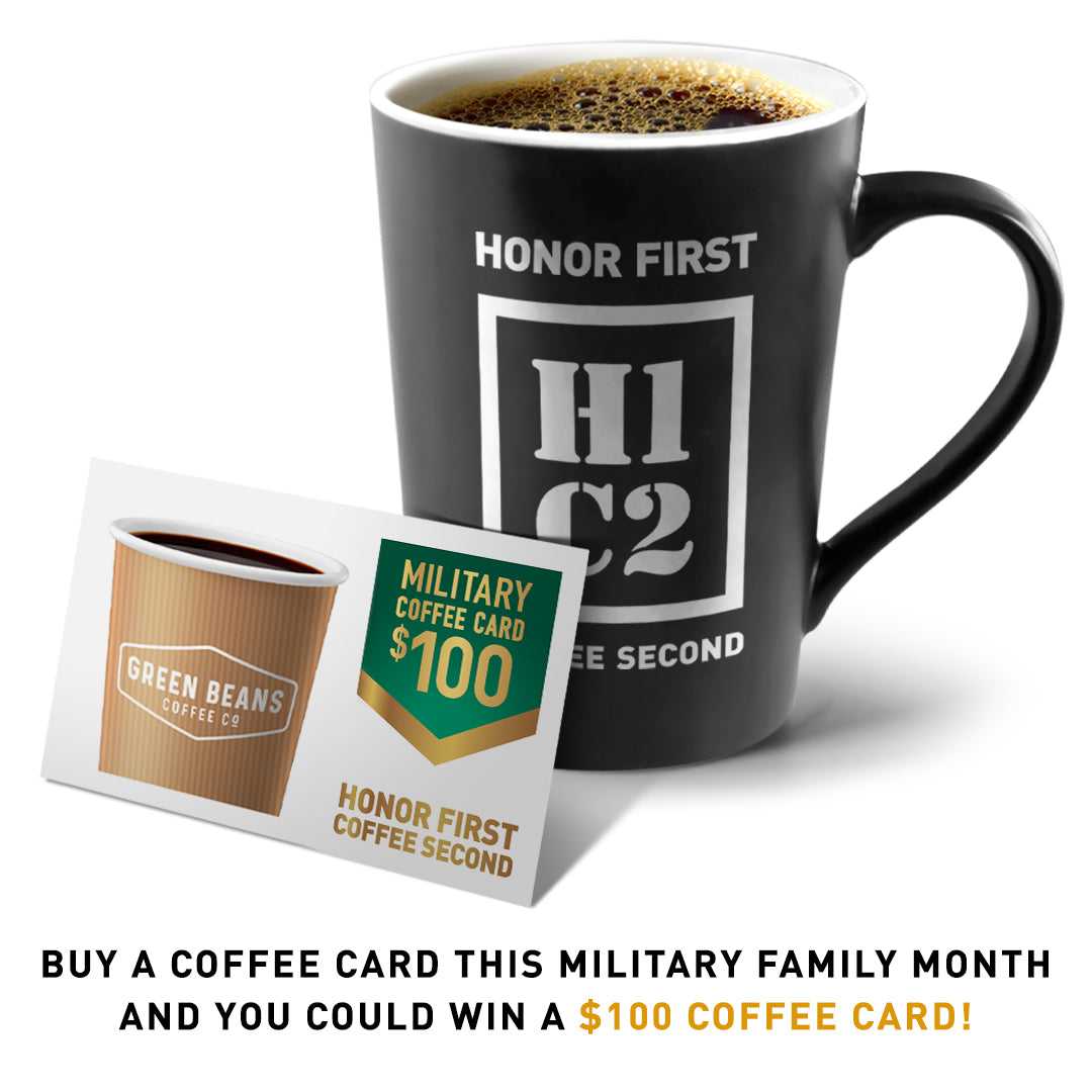 Military Coffee Cards from Green Beans Coffee