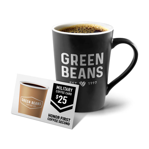 $25 MILITARY COFFEE CARD - $27.50 Value!